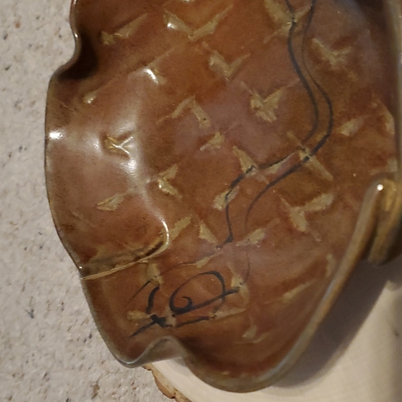 Hilborn Pottery Canada Brown Abstract Pottery Bowl - Picture 2 of 9